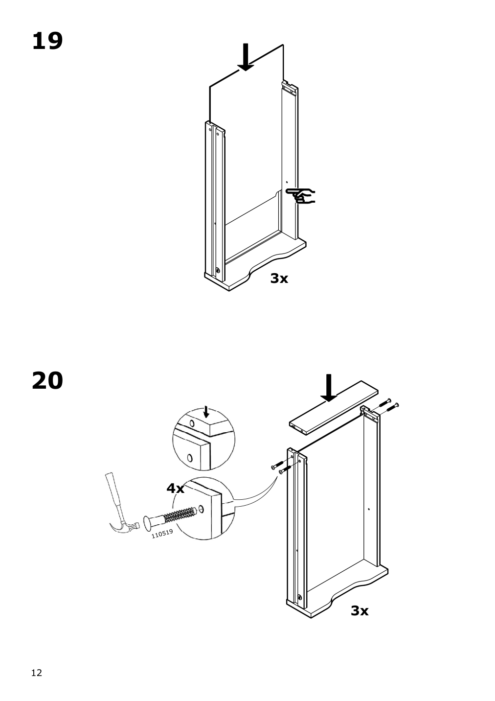 Assembly instructions for IKEA Alex drawer unit drop file storage white | Page 12 - IKEA ALEX drawer unit/drop file storage 505.081.76