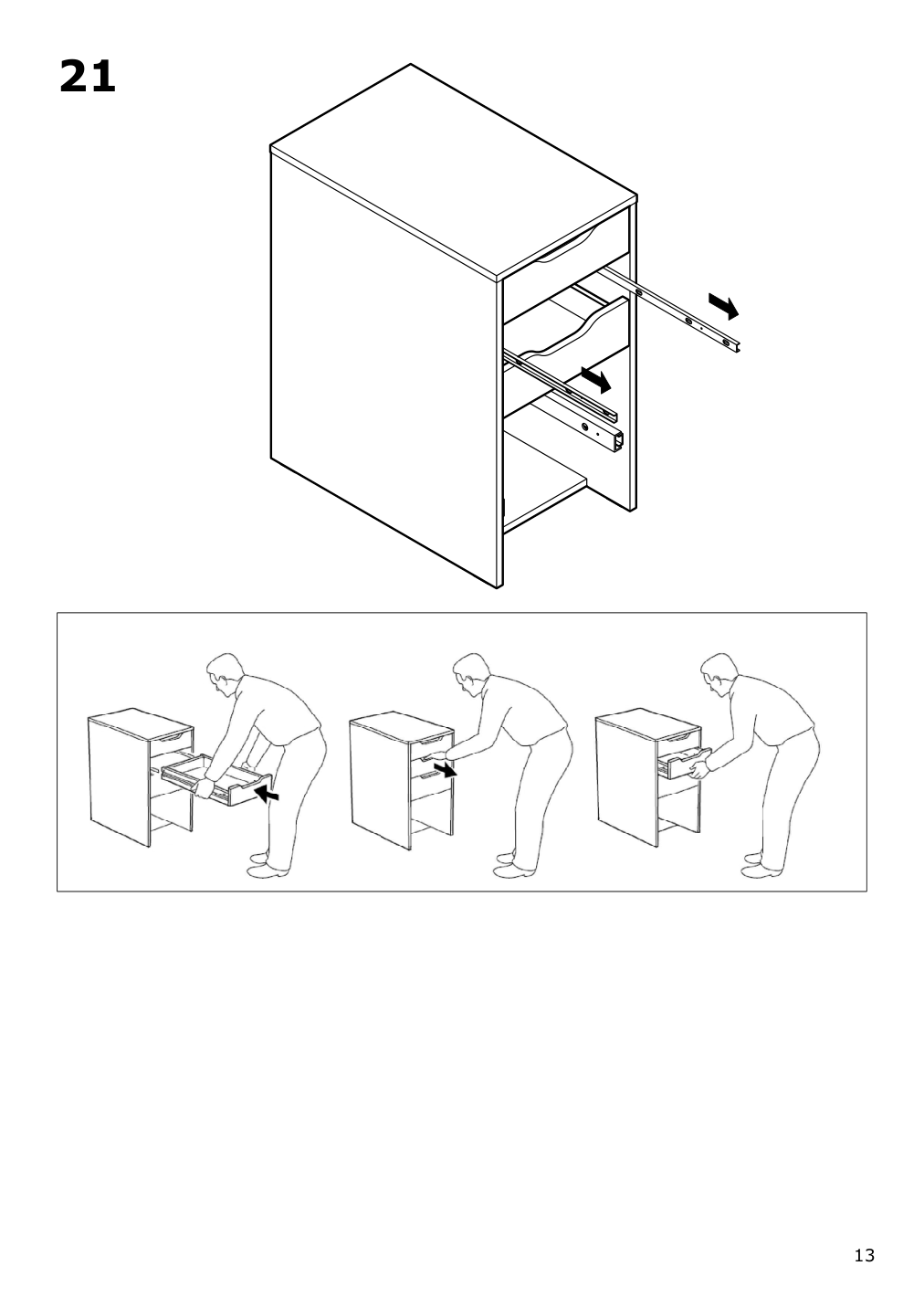 Assembly instructions for IKEA Alex drawer unit drop file storage white | Page 13 - IKEA ALEX drawer unit/drop file storage 505.081.76