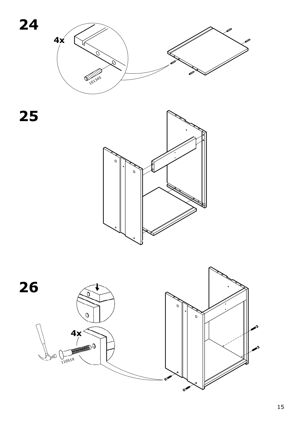 Assembly instructions for IKEA Alex drawer unit drop file storage white | Page 15 - IKEA ALEX drawer unit/drop file storage 505.081.76