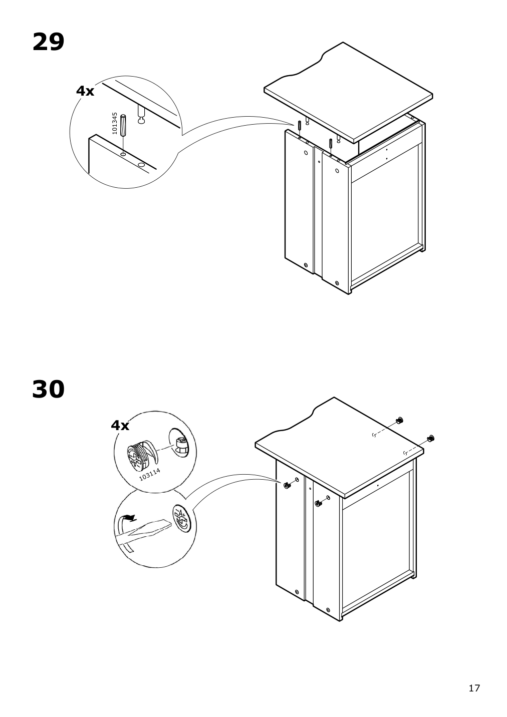 Assembly instructions for IKEA Alex drawer unit drop file storage white | Page 17 - IKEA ALEX drawer unit/drop file storage 505.081.76