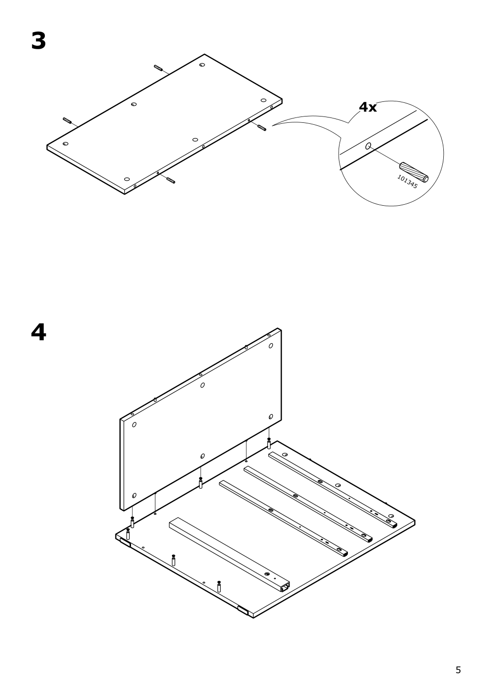 Assembly instructions for IKEA Alex drawer unit drop file storage white | Page 5 - IKEA ALEX drawer unit/drop file storage 505.081.76