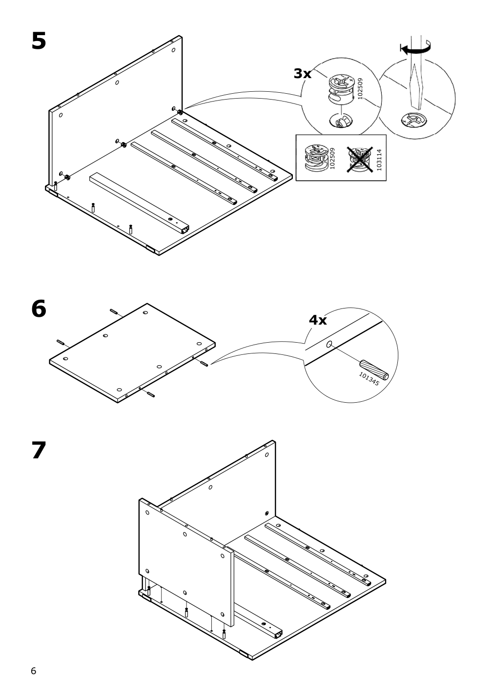 Assembly instructions for IKEA Alex drawer unit drop file storage white | Page 6 - IKEA ALEX drawer unit/drop file storage 505.081.76