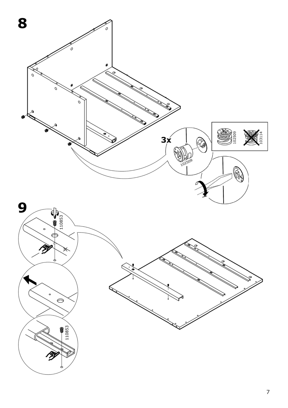 Assembly instructions for IKEA Alex drawer unit drop file storage white | Page 7 - IKEA ALEX drawer unit/drop file storage 505.081.76