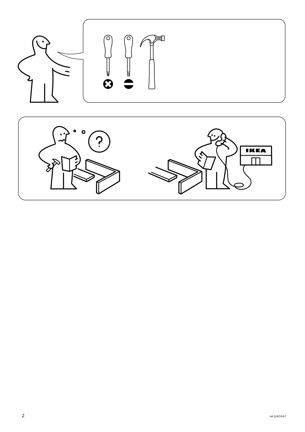 Assembly instructions for IKEA Alex drawer unit on casters white | Page 2 - IKEA ALEX drawer unit on casters 804.854.23