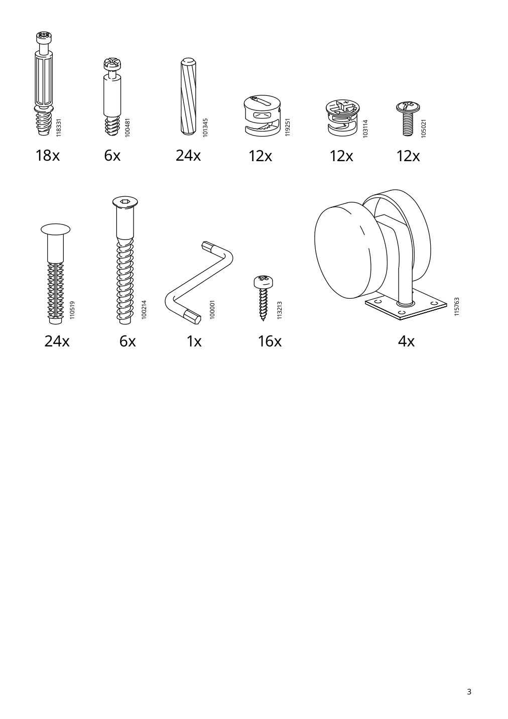 Assembly instructions for IKEA Alex drawer unit on casters white | Page 3 - IKEA ALEX drawer unit on casters 804.854.23