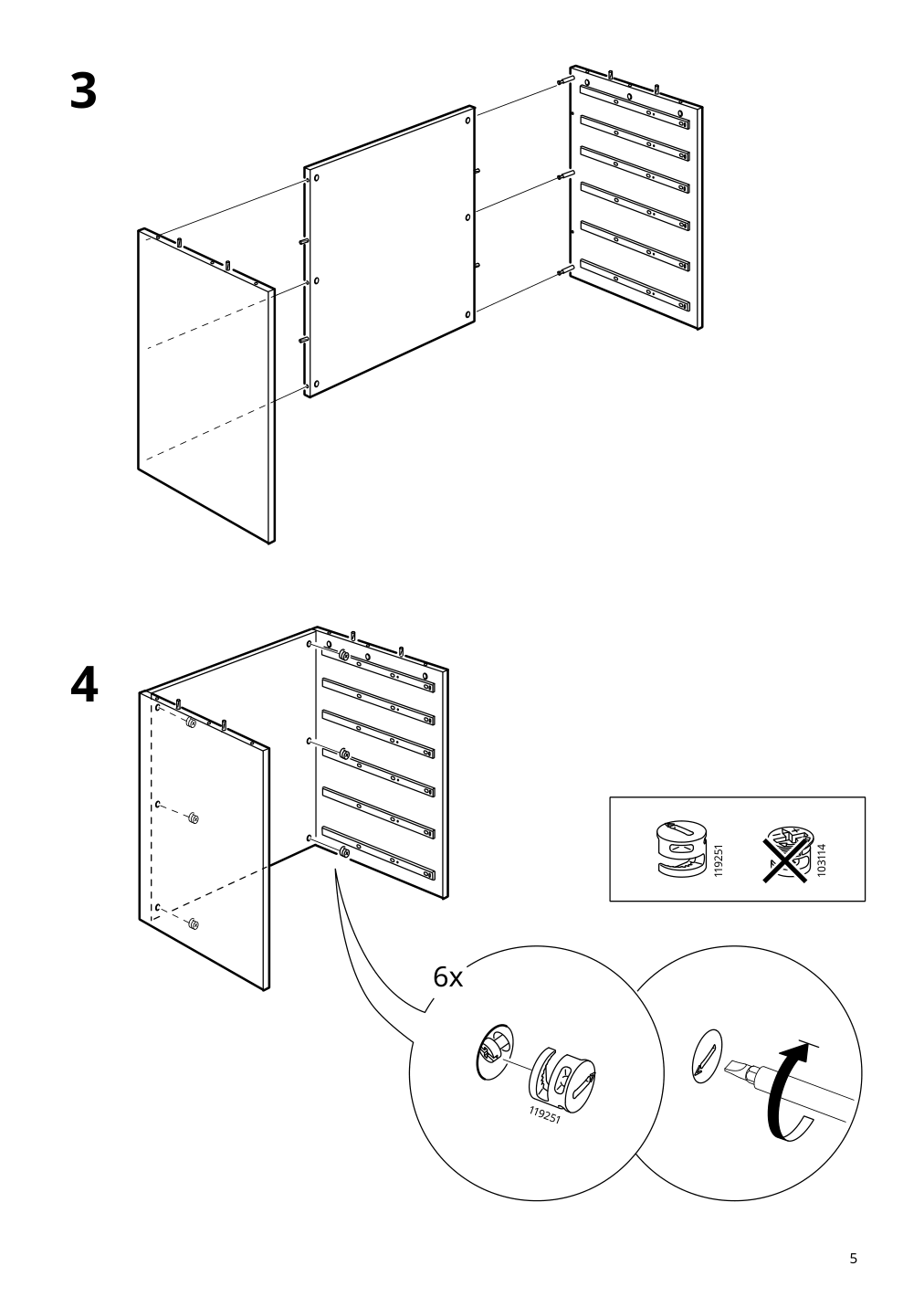 Assembly instructions for IKEA Alex drawer unit on casters white | Page 5 - IKEA ALEX drawer unit on casters 804.854.23