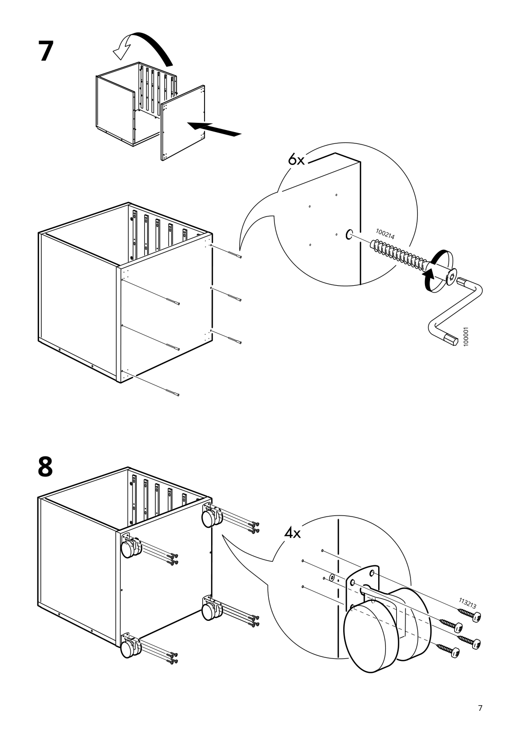 Assembly instructions for IKEA Alex drawer unit on casters white | Page 7 - IKEA ALEX drawer unit on casters 804.854.23