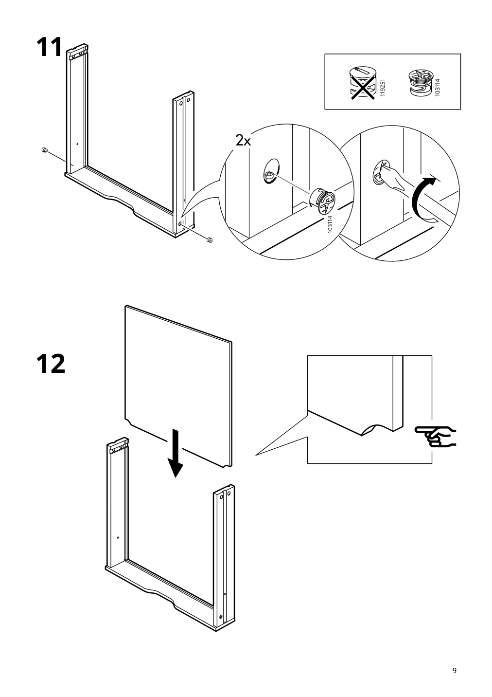 Assembly instructions for IKEA Alex drawer unit on casters white | Page 9 - IKEA ALEX drawer unit on casters 804.854.23