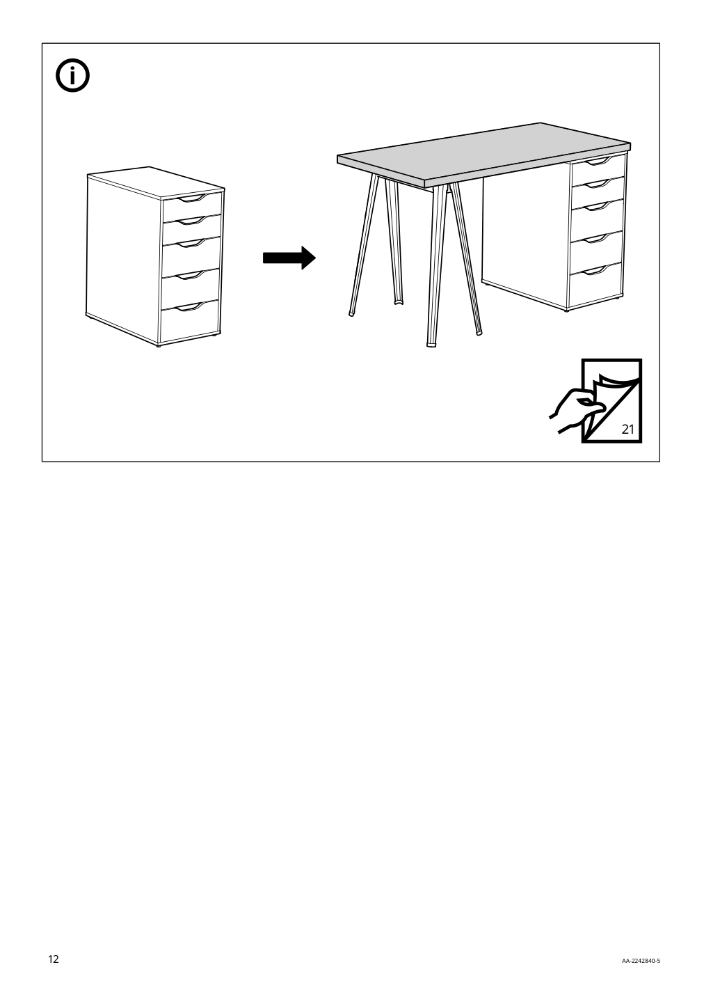 Assembly instructions for IKEA Alex drawer unit white | Page 12 - IKEA ALEX drawer unit 004.735.46