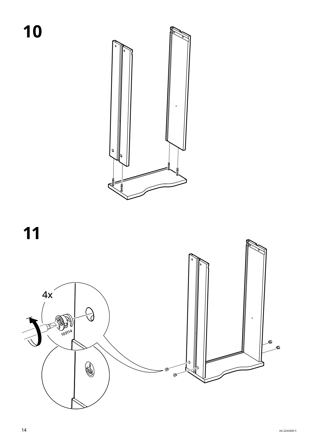 Assembly instructions for IKEA Alex drawer unit white | Page 14 - IKEA LAGKAPTEN / ALEX desk 995.084.10