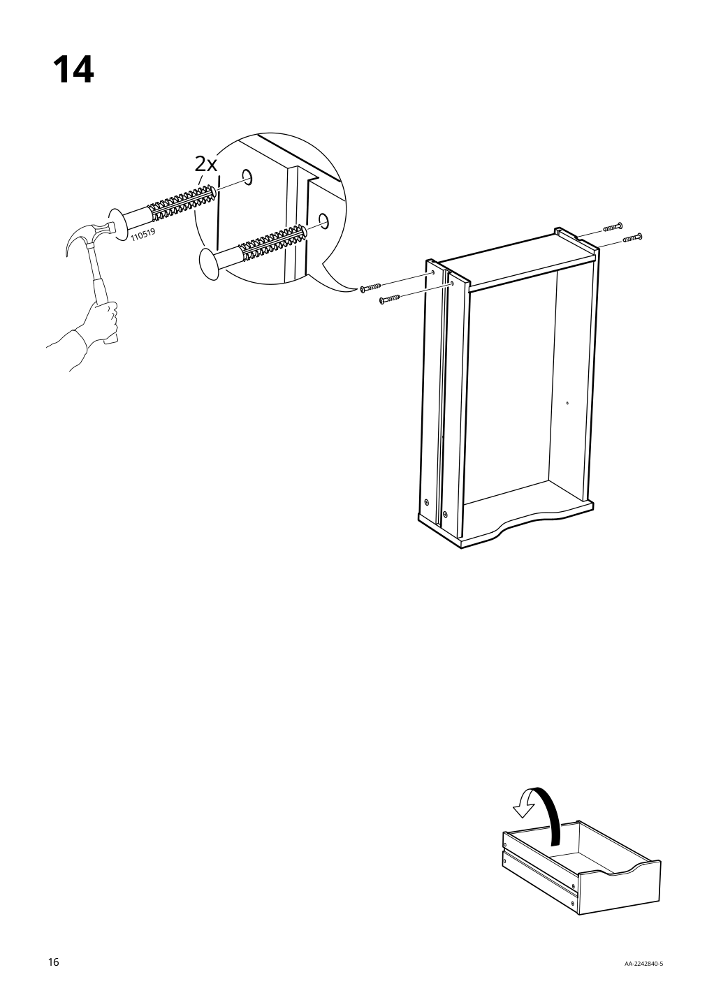 Assembly instructions for IKEA Alex drawer unit white | Page 16 - IKEA LAGKAPTEN / ALEX desk 995.084.10