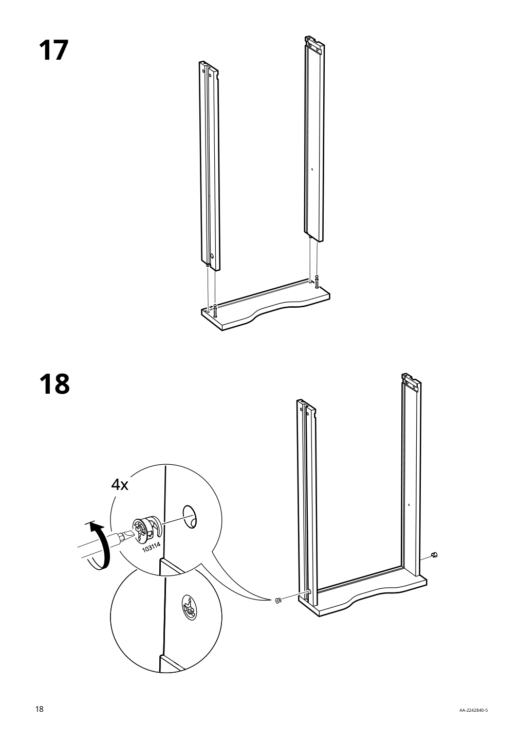 Assembly instructions for IKEA Alex drawer unit white | Page 18 - IKEA ALEX drawer unit 004.735.46