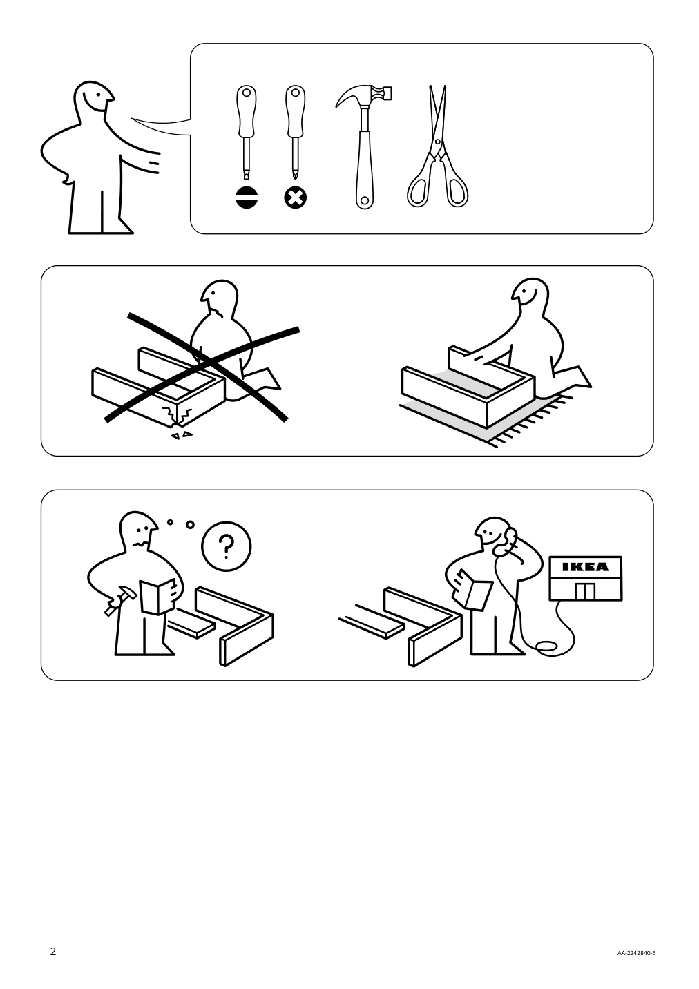 Assembly instructions for IKEA Alex drawer unit white | Page 2 - IKEA ALEX drawer unit 004.735.46