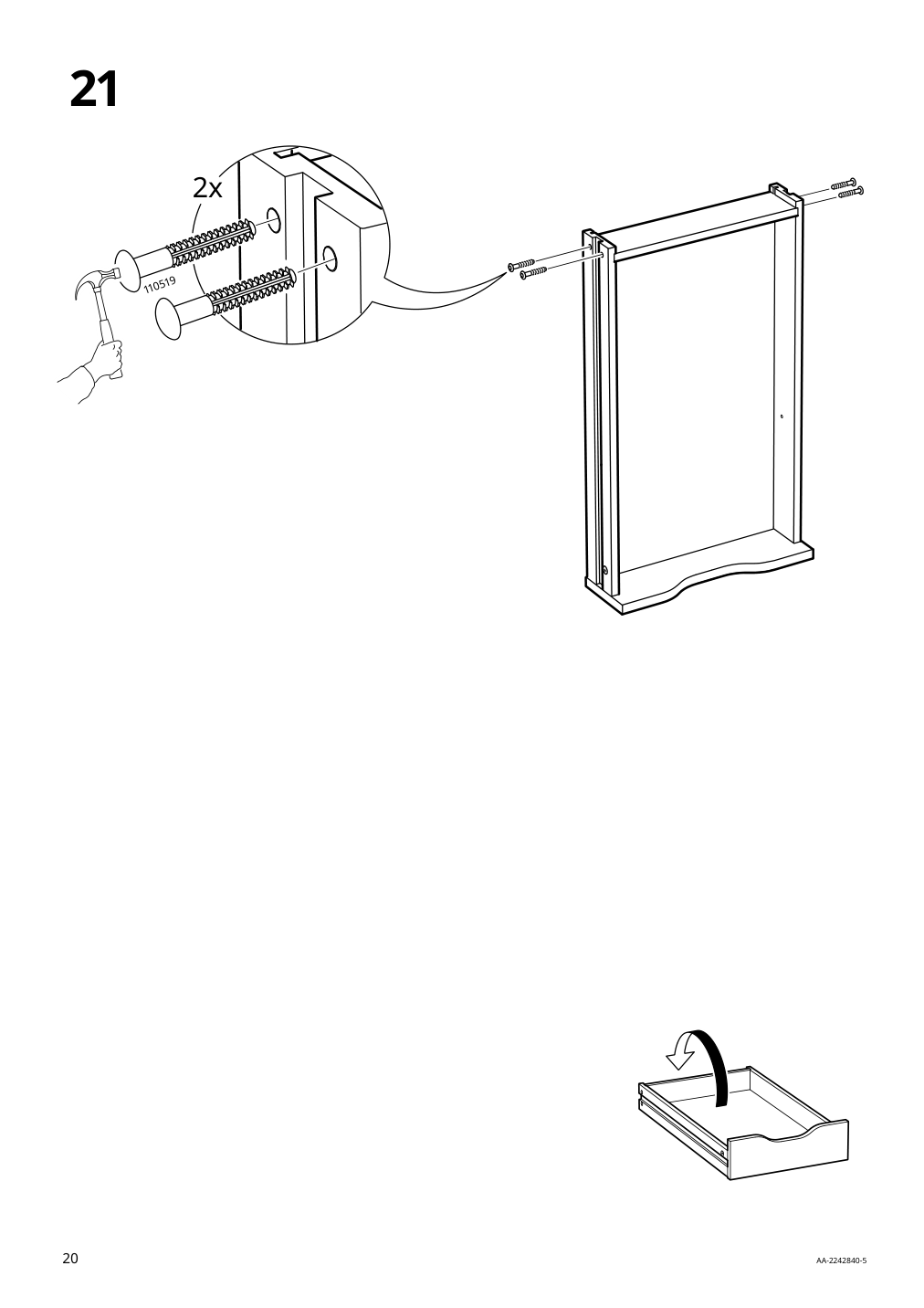 Assembly instructions for IKEA Alex drawer unit white | Page 20 - IKEA ALEX drawer unit 004.735.46