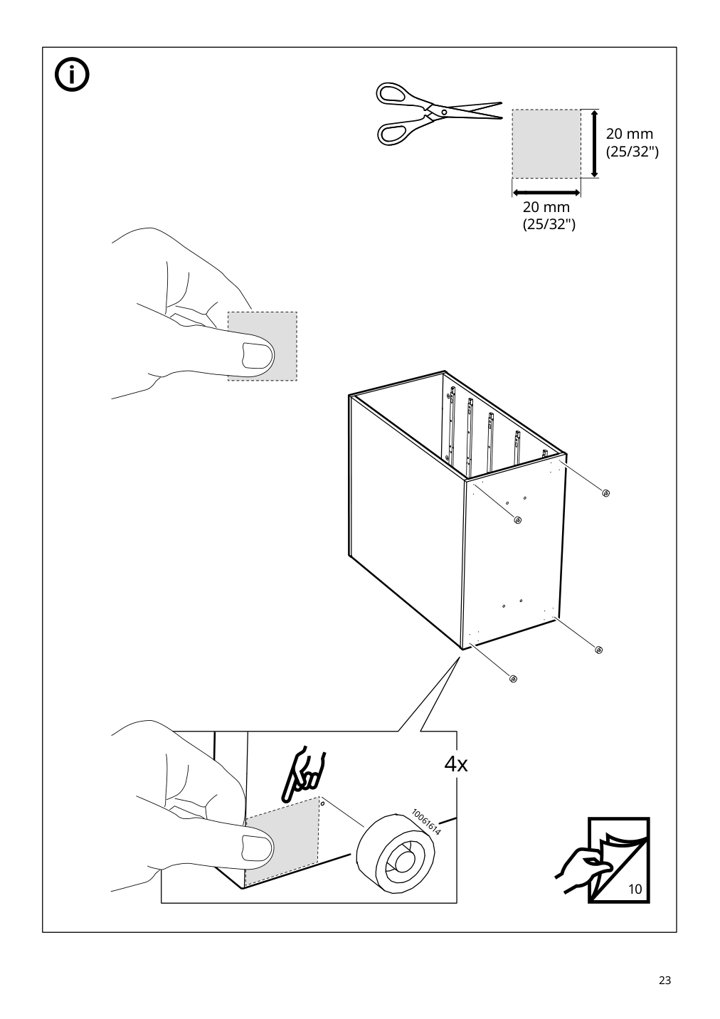 Assembly instructions for IKEA Alex drawer unit white | Page 23 - IKEA ALEX drawer unit 004.735.46