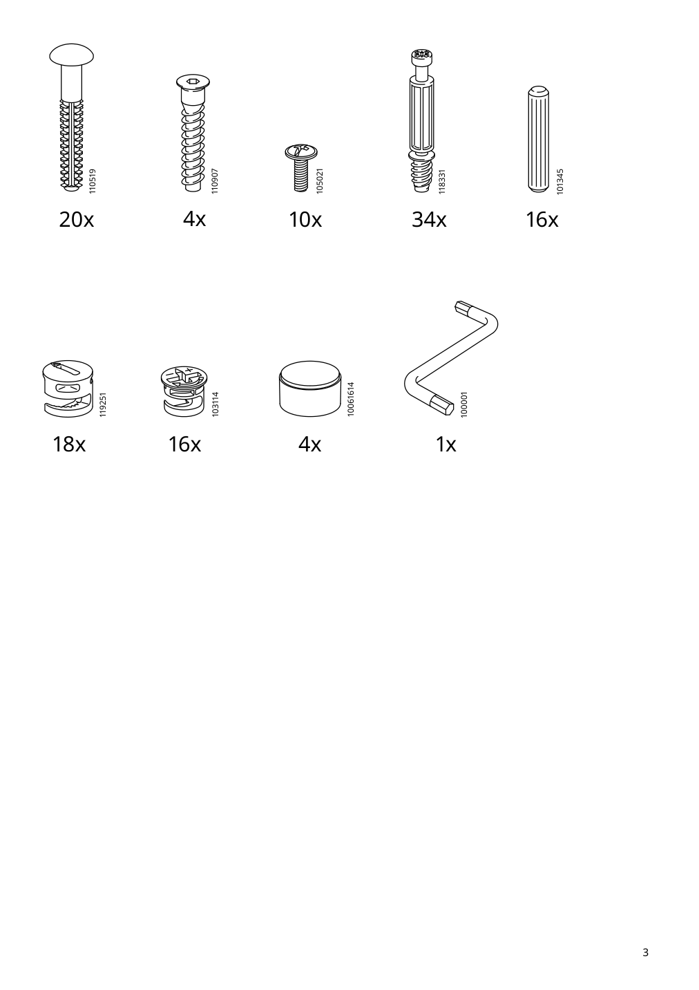 Assembly instructions for IKEA Alex drawer unit white | Page 3 - IKEA MITTCIRKEL / ALEX desk 495.086.86