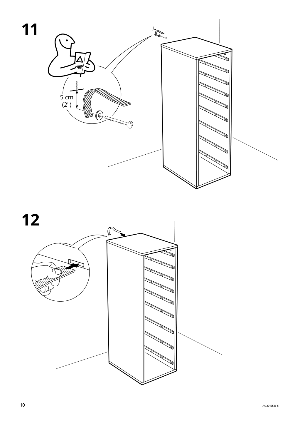 Assembly instructions for IKEA Alex drawer unit with 9 drawers white | Page 10 - IKEA ALEX drawer unit with 9 drawers 904.861.39