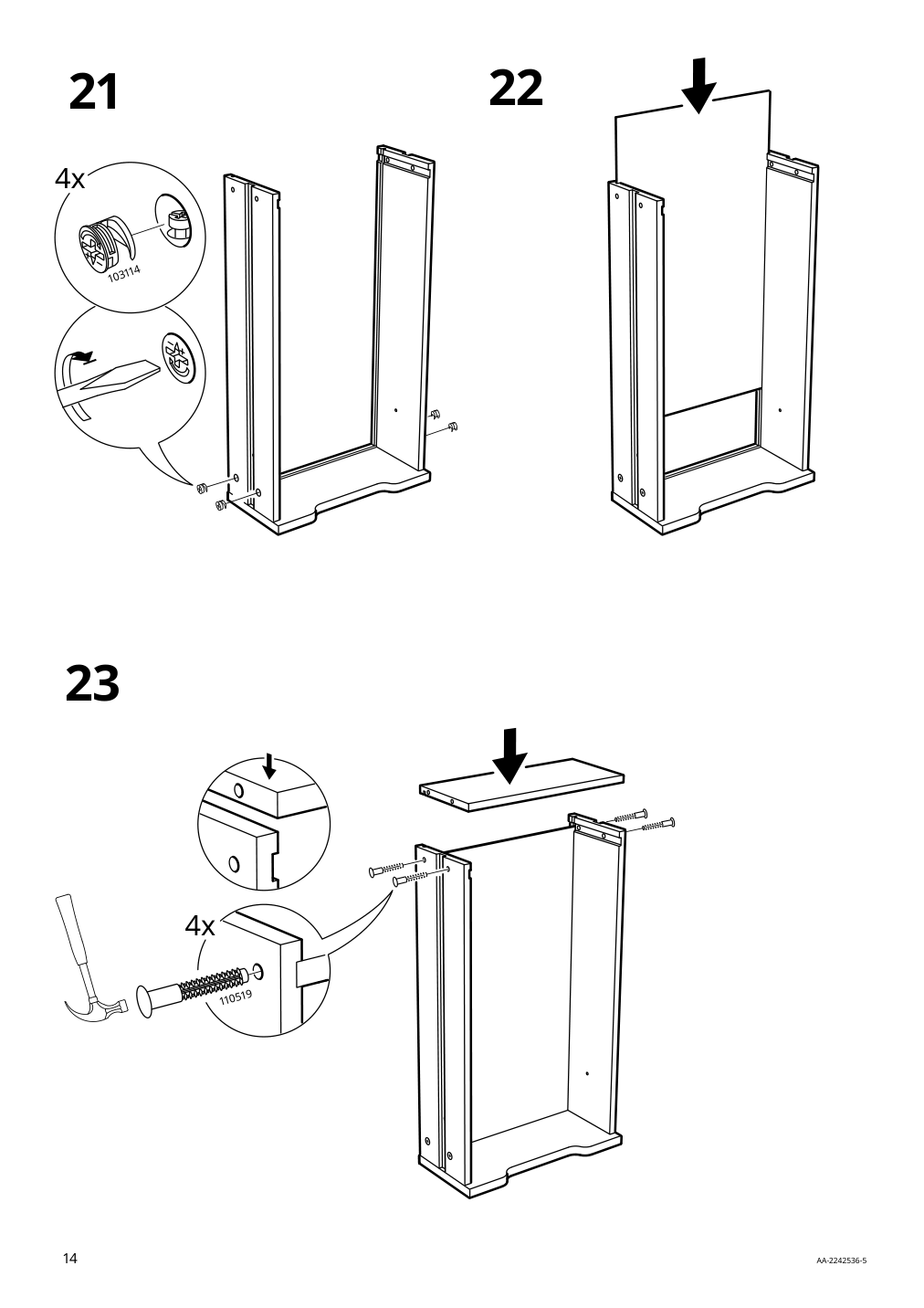 Assembly instructions for IKEA Alex drawer unit with 9 drawers white | Page 14 - IKEA ALEX drawer unit with 9 drawers 904.861.39