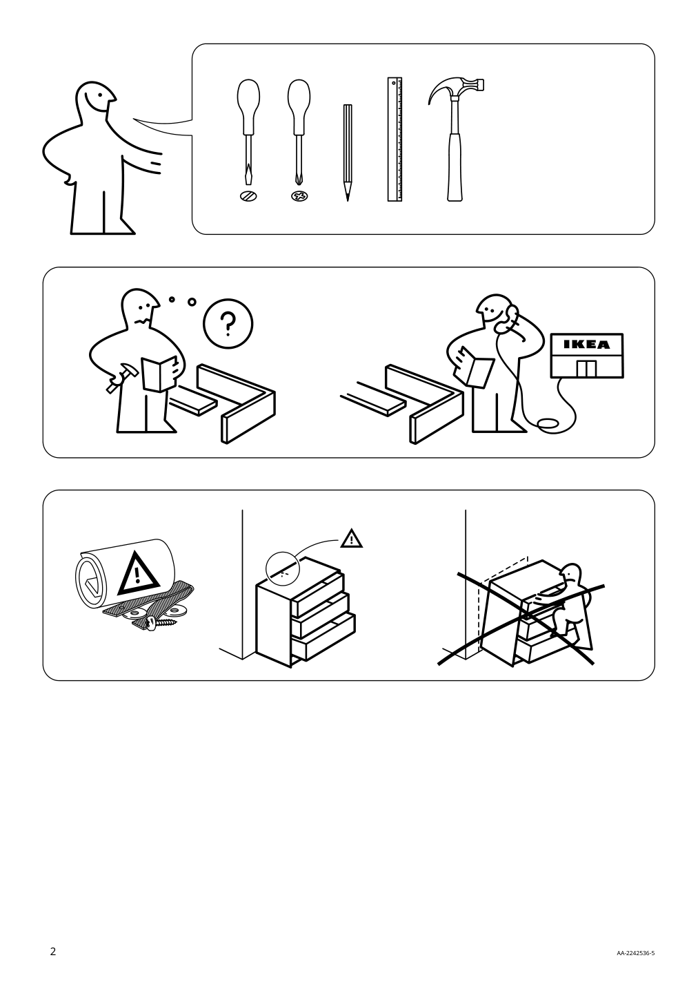 Assembly instructions for IKEA Alex drawer unit with 9 drawers white | Page 2 - IKEA ALEX drawer unit with 9 drawers 904.861.39