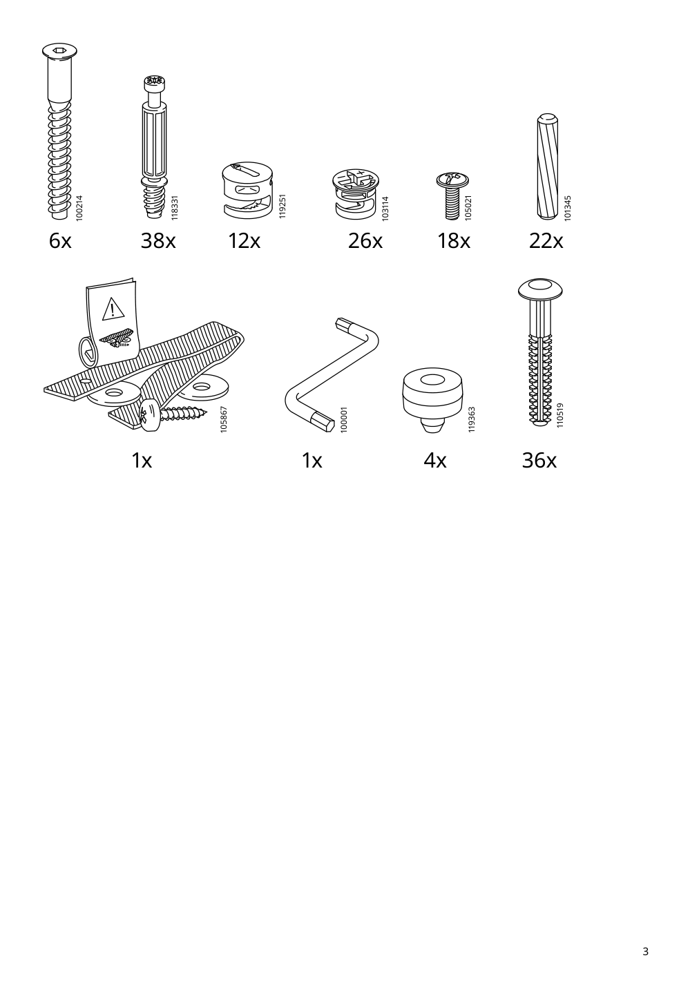 Assembly instructions for IKEA Alex drawer unit with 9 drawers white | Page 3 - IKEA ALEX drawer unit with 9 drawers 904.861.39