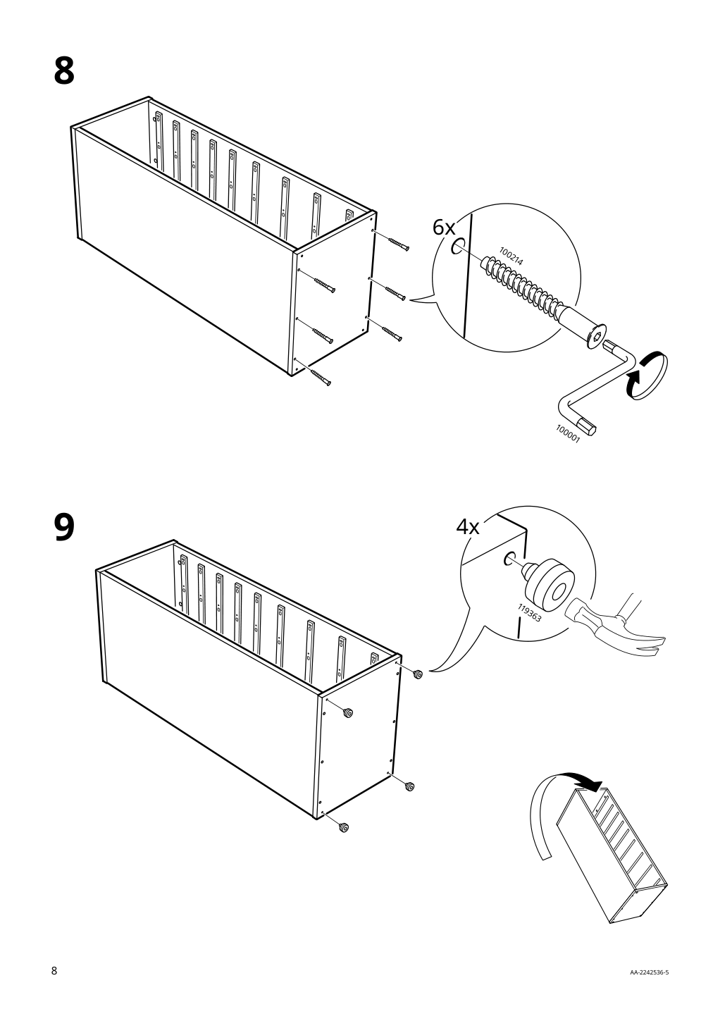 Assembly instructions for IKEA Alex drawer unit with 9 drawers white | Page 8 - IKEA ALEX drawer unit with 9 drawers 904.861.39