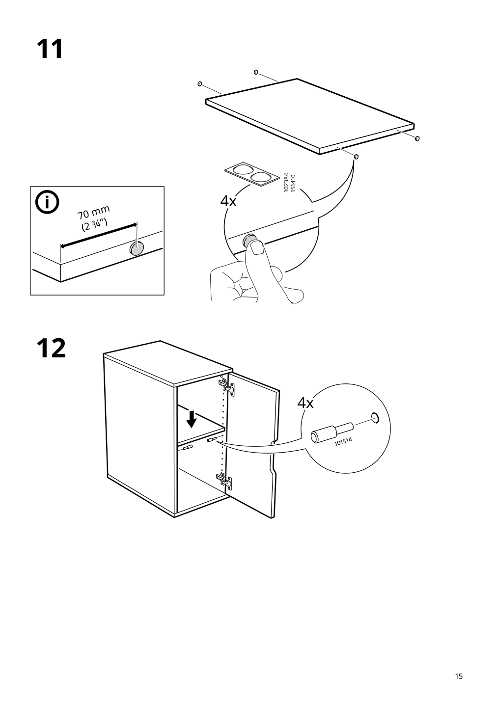 Assembly instructions for IKEA Alex storage unit white | Page 15 - IKEA MITTCIRKEL / ALEX desk 895.217.18