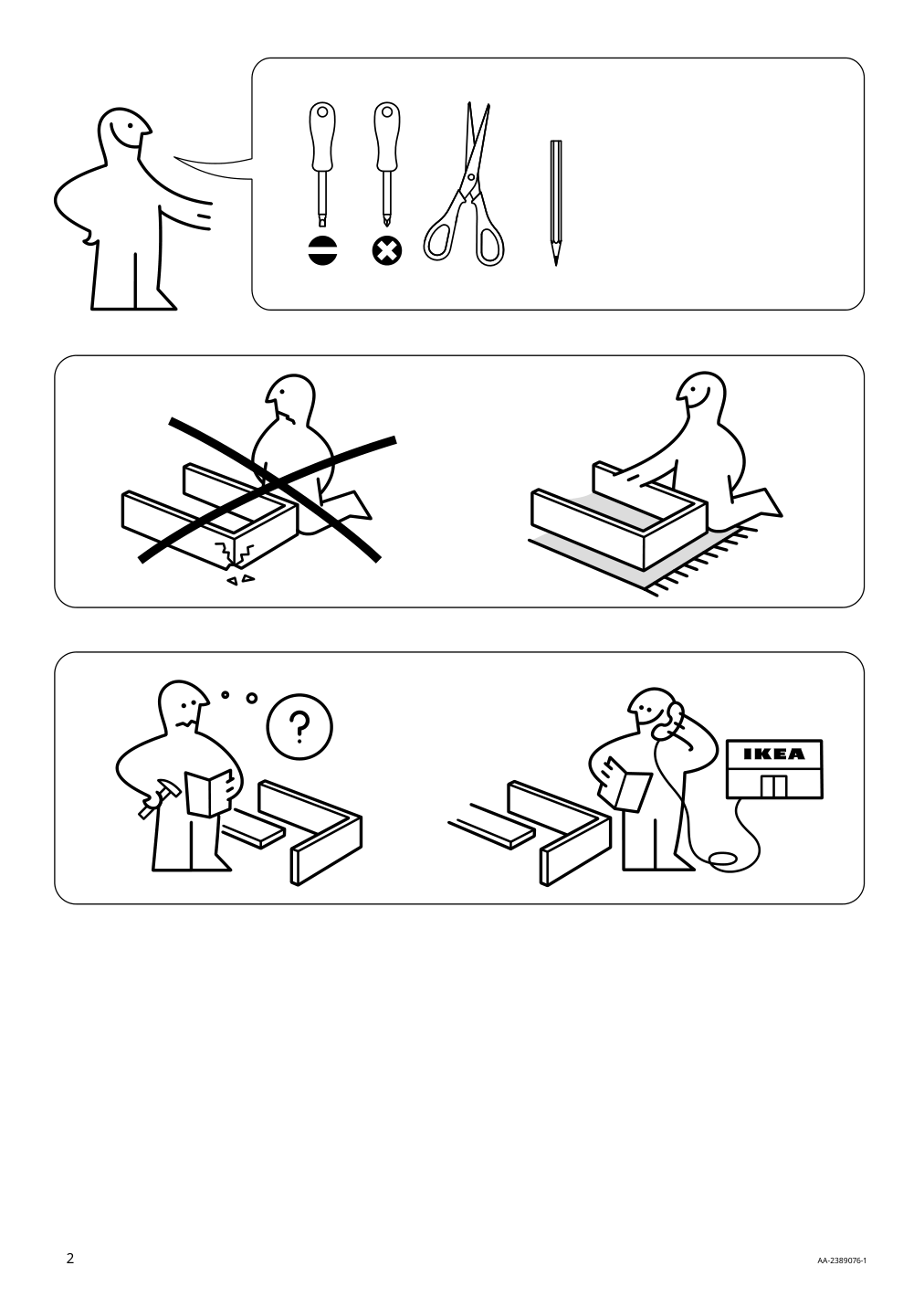 Assembly instructions for IKEA Alex storage unit white | Page 2 - IKEA MITTCIRKEL / ALEX desk 895.217.18