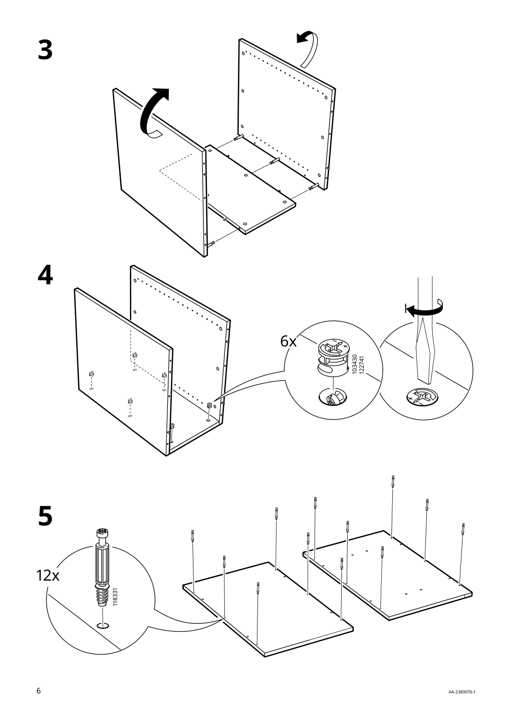 Assembly instructions for IKEA Alex storage unit white | Page 6 - IKEA MITTCIRKEL / ALEX desk 895.217.18