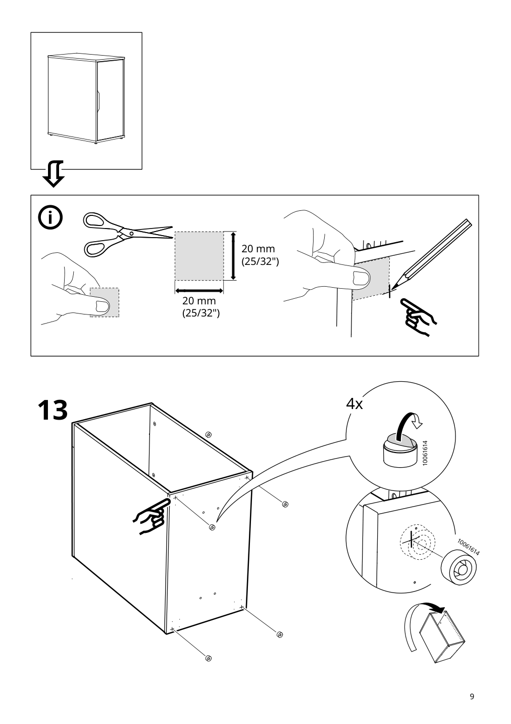 Assembly instructions for IKEA Alex storage unit white | Page 9 - IKEA MITTCIRKEL / ALEX desk 895.217.18