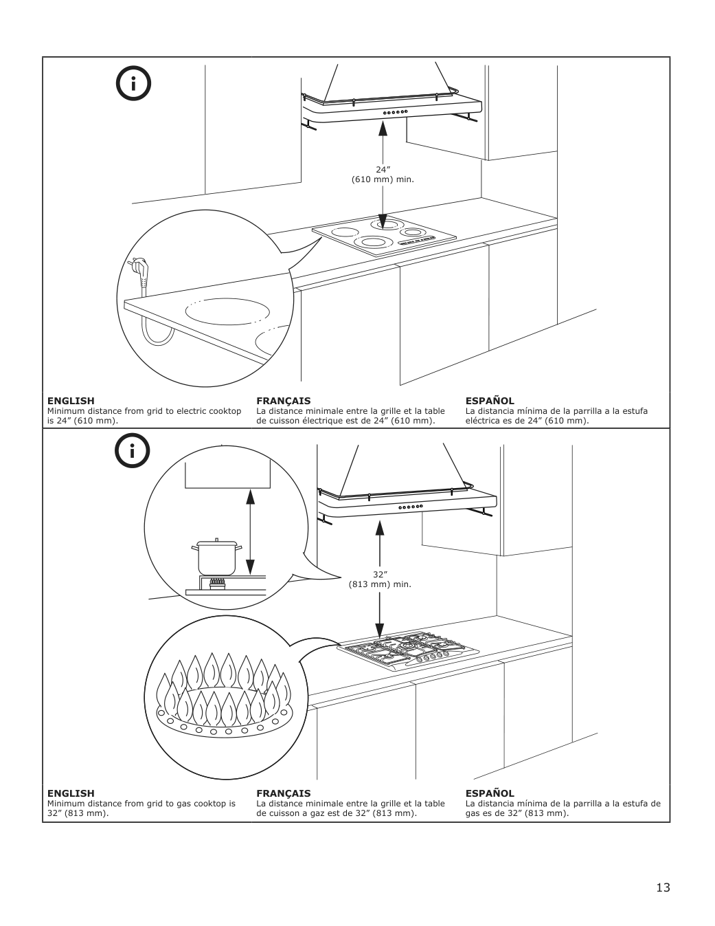 Assembly instructions for IKEA Allmaenbildad wall mounted range hood stainless steel | Page 13 - IKEA ALLMÄNBILDAD wall mounted range hood 704.621.44