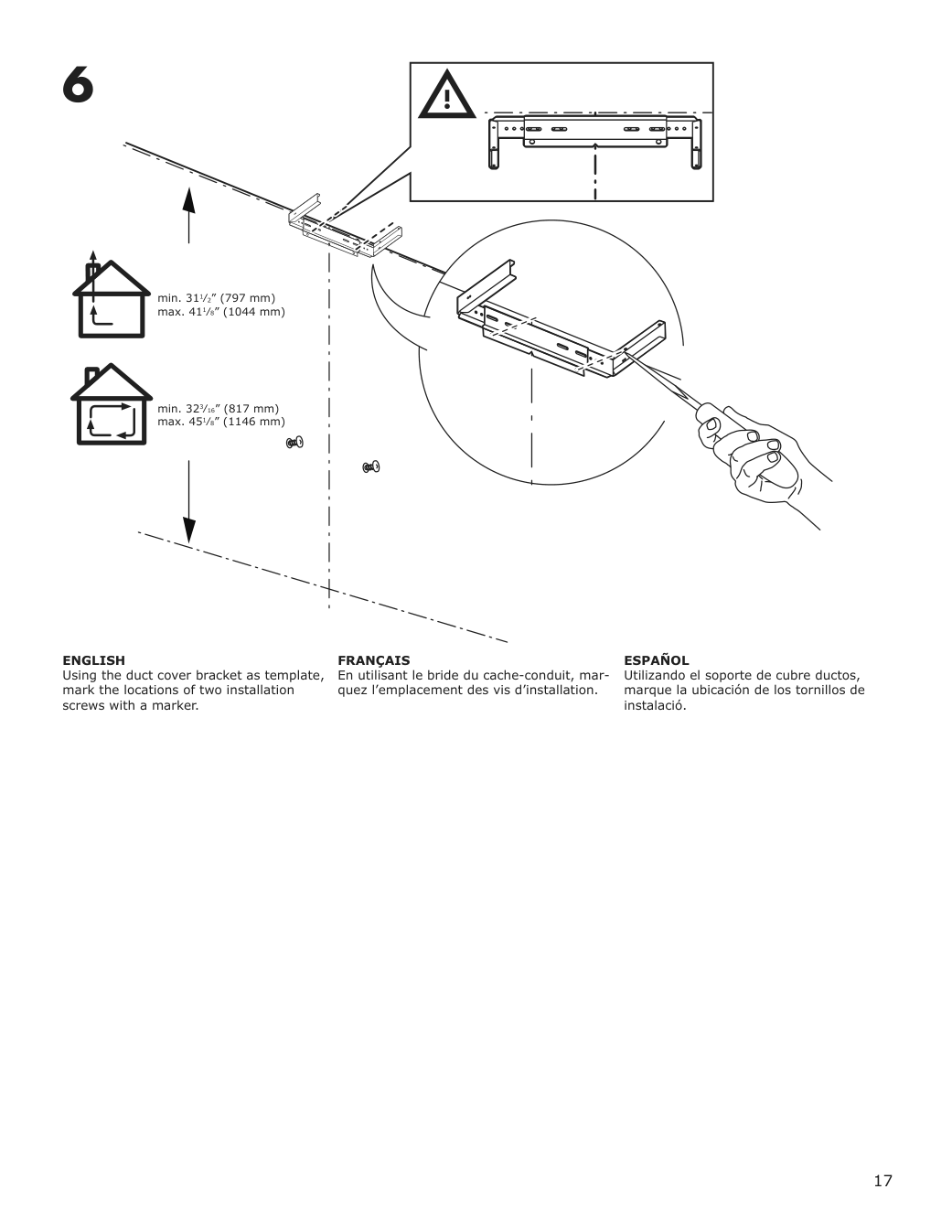 Assembly instructions for IKEA Allmaenbildad wall mounted range hood stainless steel | Page 17 - IKEA ALLMÄNBILDAD wall mounted range hood 704.621.44