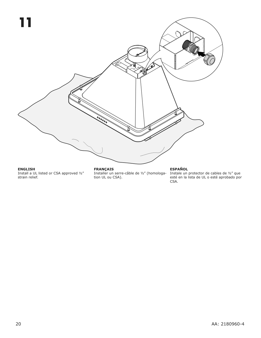 Assembly instructions for IKEA Allmaenbildad wall mounted range hood stainless steel | Page 20 - IKEA ALLMÄNBILDAD wall mounted range hood 704.621.44