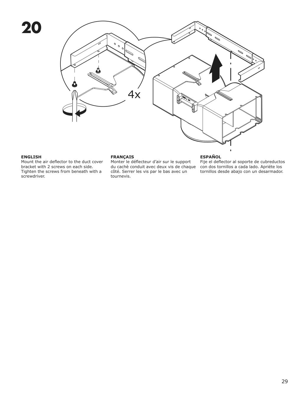 Assembly instructions for IKEA Allmaenbildad wall mounted range hood stainless steel | Page 29 - IKEA ALLMÄNBILDAD wall mounted range hood 704.621.44