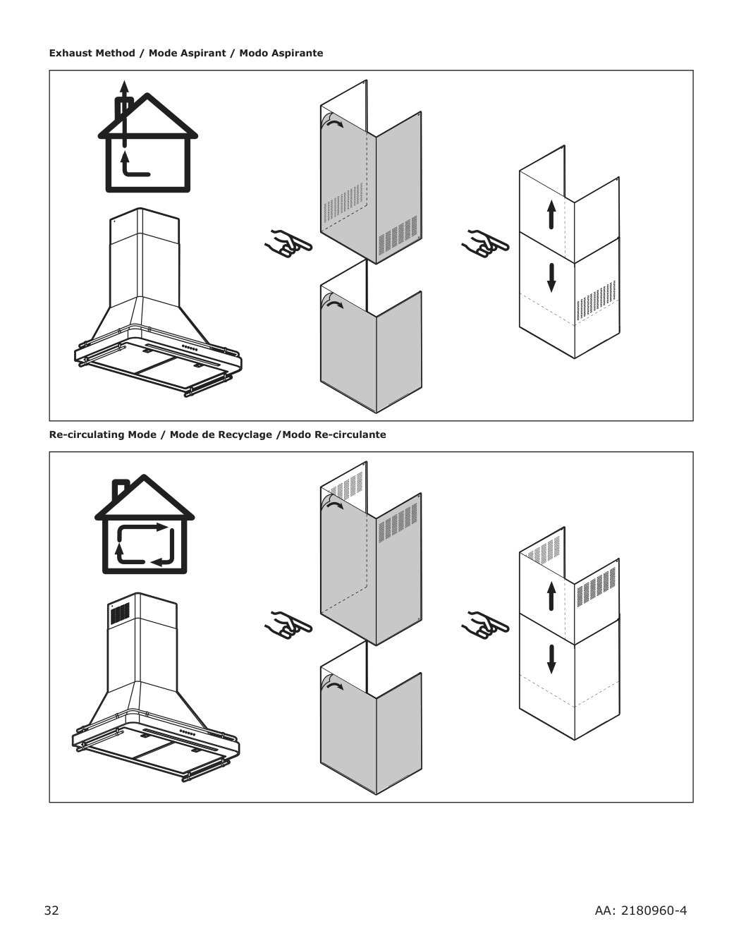 Assembly instructions for IKEA Allmaenbildad wall mounted range hood stainless steel | Page 32 - IKEA ALLMÄNBILDAD wall mounted range hood 704.621.44