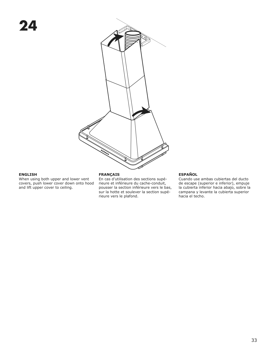 Assembly instructions for IKEA Allmaenbildad wall mounted range hood stainless steel | Page 33 - IKEA ALLMÄNBILDAD wall mounted range hood 704.621.44