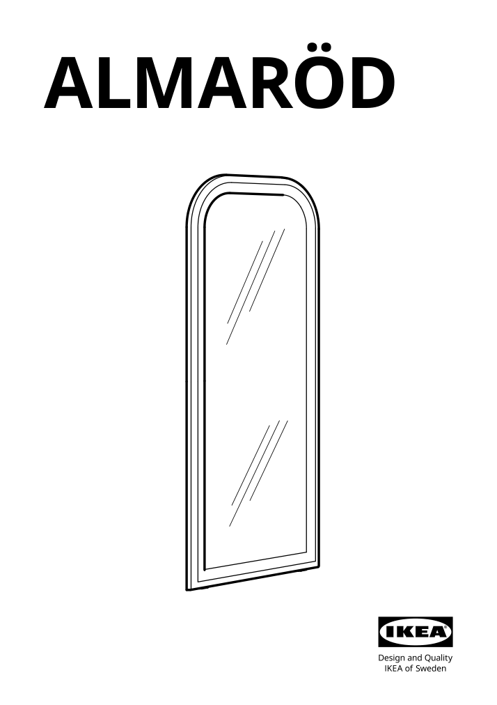 Assembly instructions for IKEA Almaroed mirror black | Page 1 - IKEA ALMARÖD mirror 004.591.35
