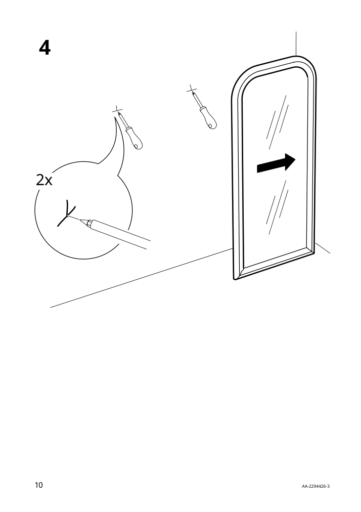 Assembly instructions for IKEA Almaroed mirror black | Page 10 - IKEA ALMARÖD mirror 004.591.35
