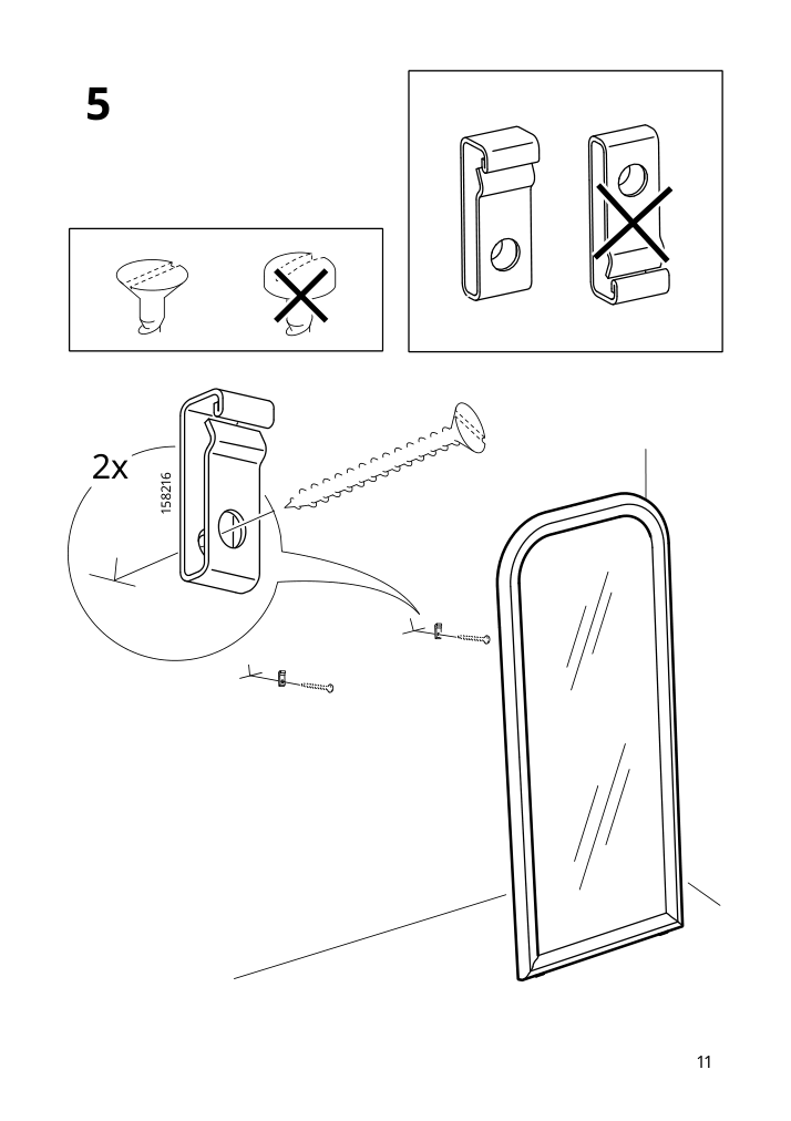 Assembly instructions for IKEA Almaroed mirror black | Page 11 - IKEA ALMARÖD mirror 004.591.35