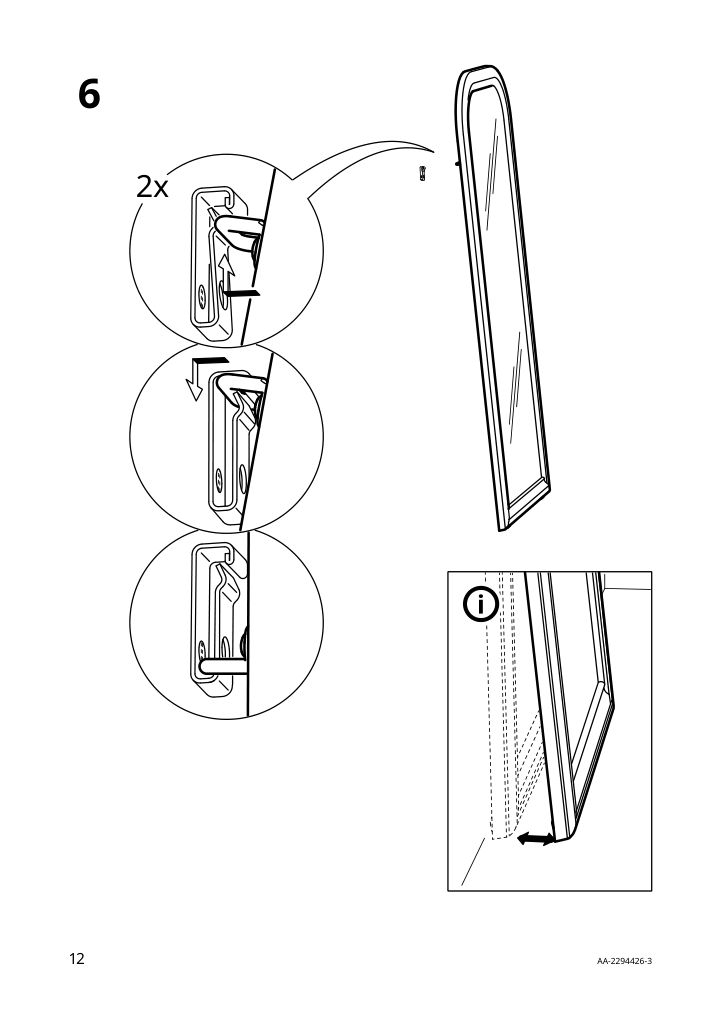 Assembly instructions for IKEA Almaroed mirror black | Page 12 - IKEA ALMARÖD mirror 004.591.35