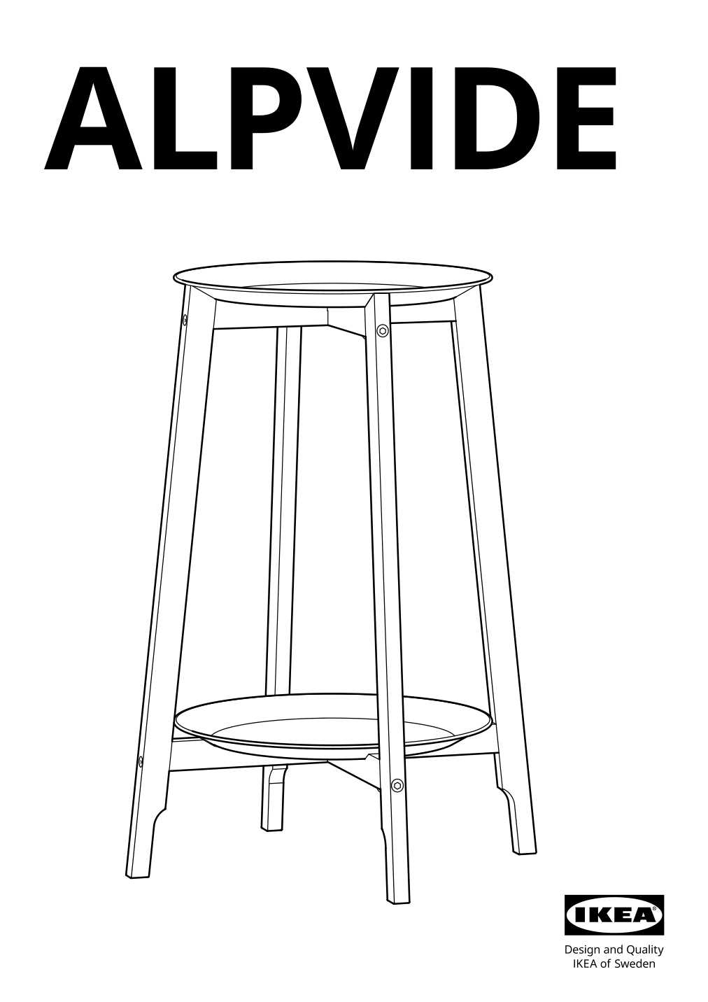 Assembly instructions for IKEA Alpvide plant stand gray | Page 1 - IKEA ALPVIDE plant stand 505.462.63