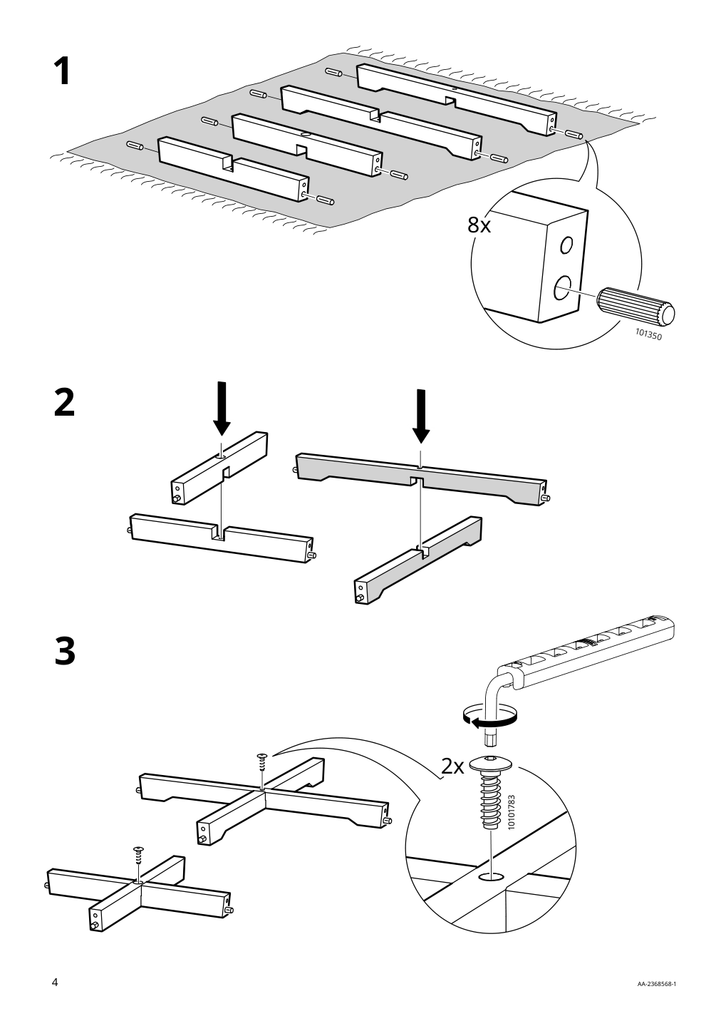 Assembly instructions for IKEA Alpvide plant stand gray | Page 4 - IKEA ALPVIDE plant stand 505.462.63