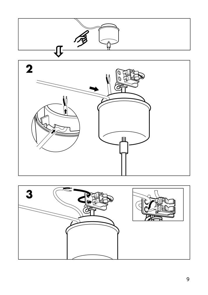 Assembly instructions for IKEA Anropa pendant lamp brass color | Page 9 - IKEA ANROPA pendant lamp 605.183.30