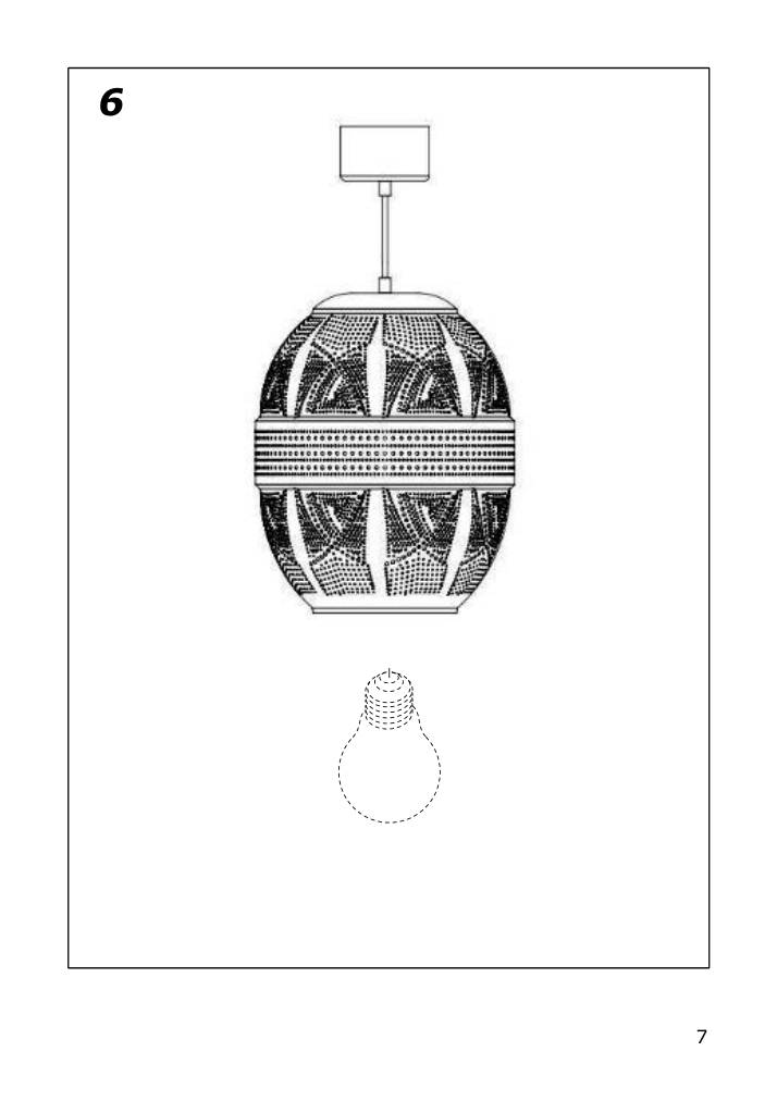 Assembly instructions for IKEA Anropa pendant lamp brass color | Page 7 - IKEA ANROPA pendant lamp 605.183.30