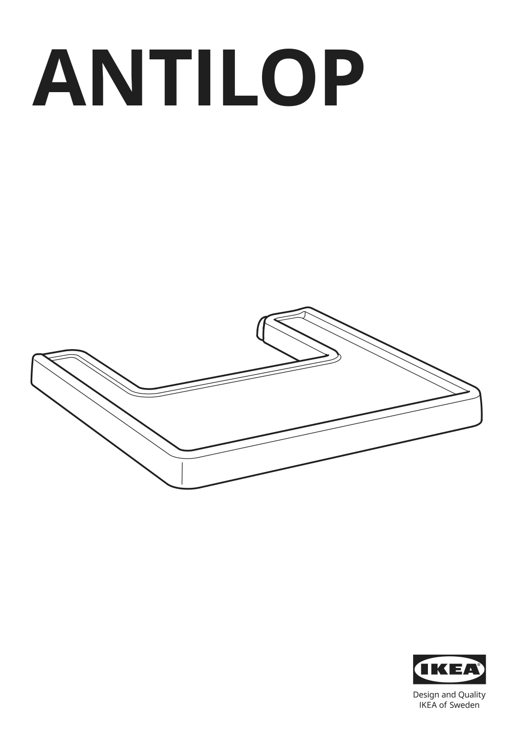 Assembly instructions for IKEA Antilop high chair tray white | Page 1 - IKEA ANTILOP high chair tray 400.760.93