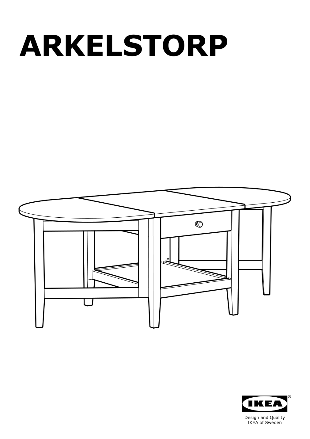 Assembly instructions for IKEA Arkelstorp coffee table black | Page 1 - IKEA ARKELSTORP coffee table 302.608.07