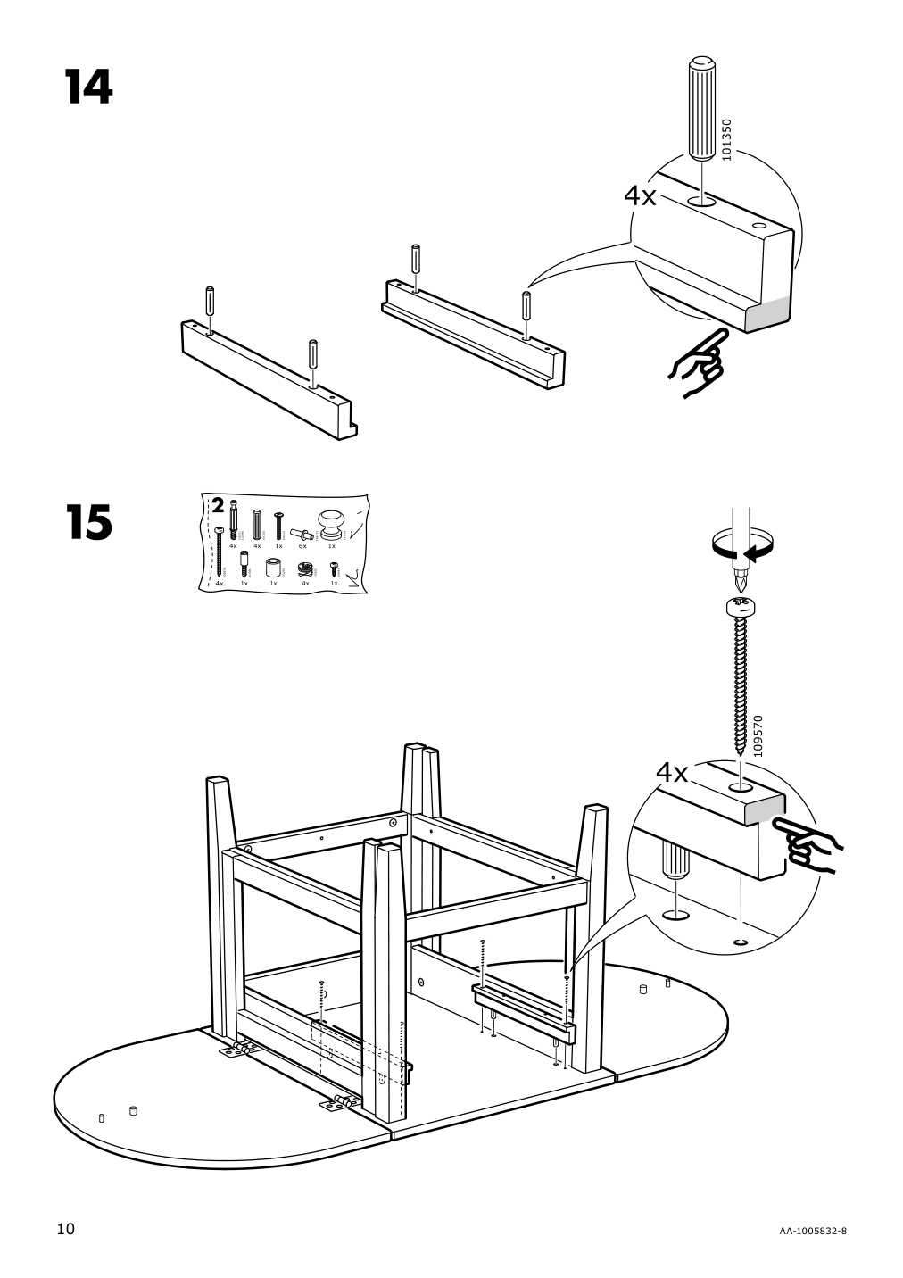 Assembly instructions for IKEA Arkelstorp coffee table black | Page 10 - IKEA ARKELSTORP coffee table 302.608.07