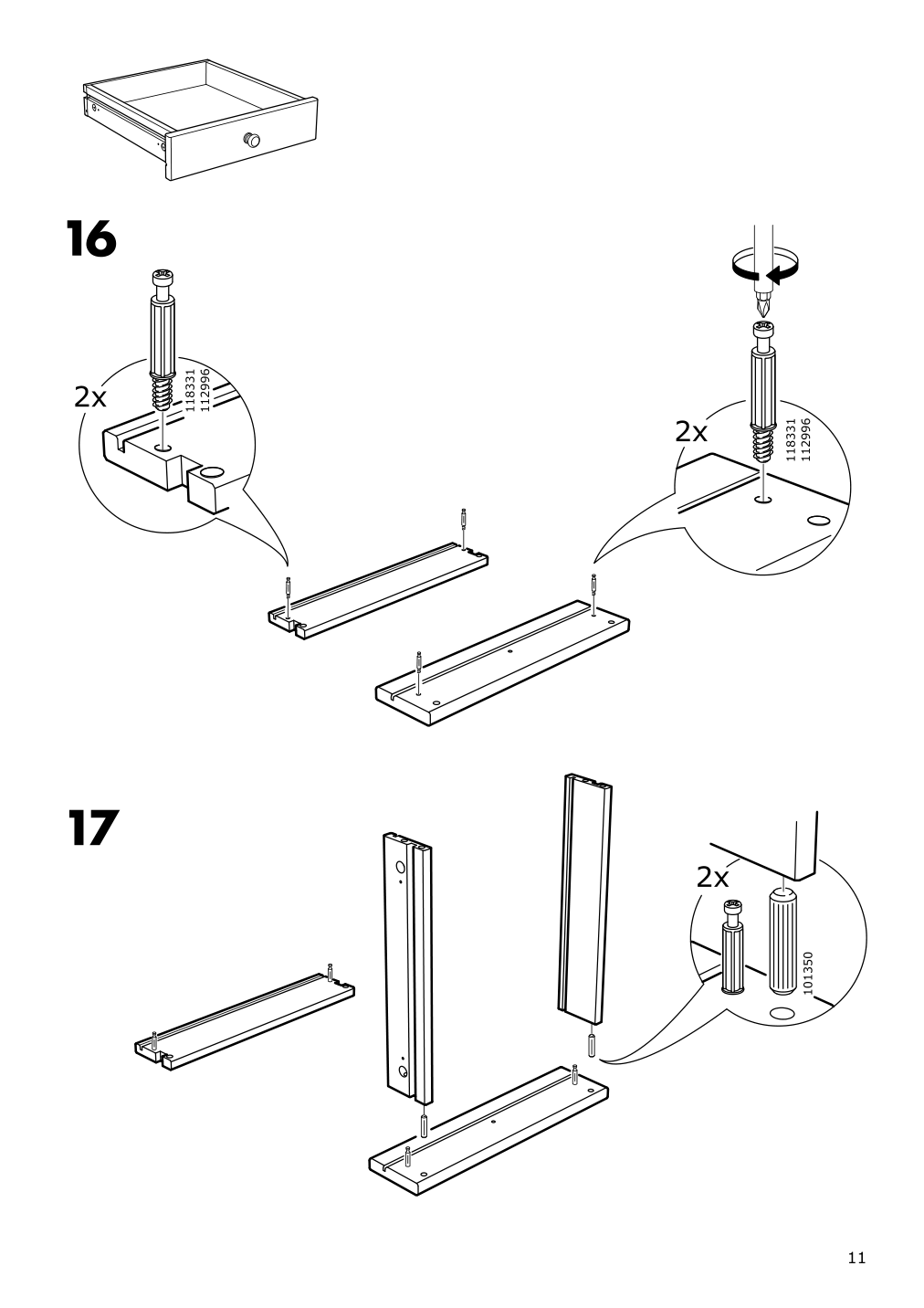 Assembly instructions for IKEA Arkelstorp coffee table black | Page 11 - IKEA ARKELSTORP coffee table 302.608.07