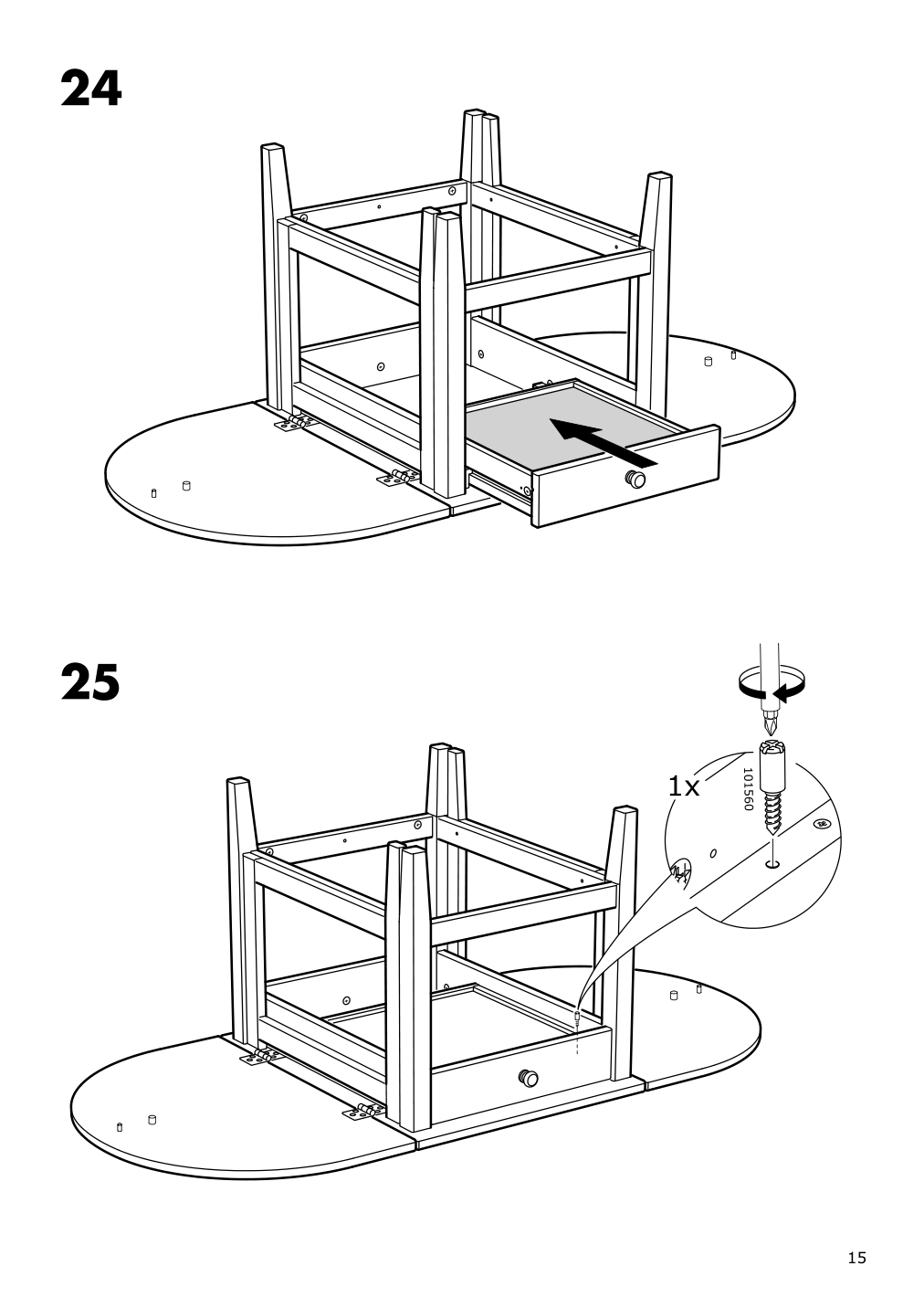 Assembly instructions for IKEA Arkelstorp coffee table black | Page 15 - IKEA ARKELSTORP coffee table 302.608.07