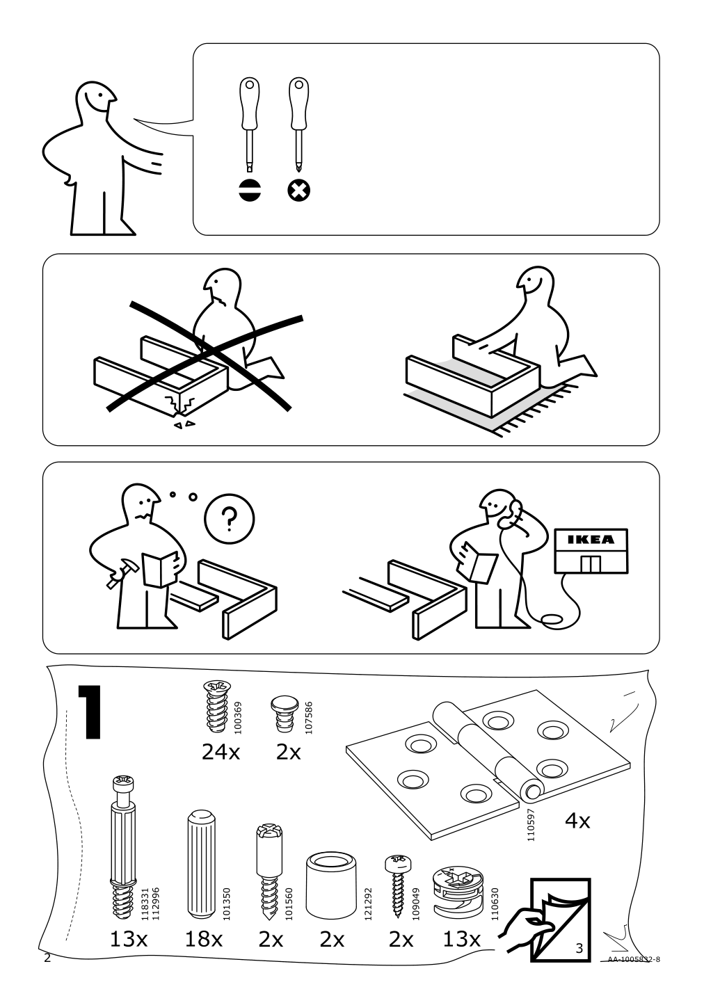 Assembly instructions for IKEA Arkelstorp coffee table black | Page 2 - IKEA ARKELSTORP coffee table 302.608.07