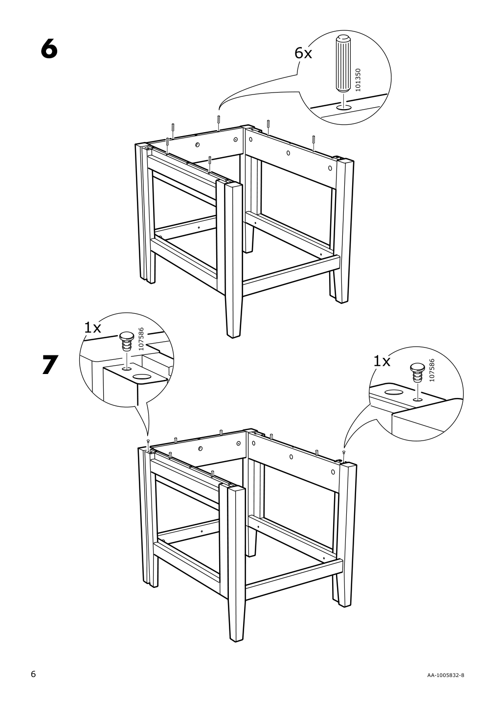 Assembly instructions for IKEA Arkelstorp coffee table black | Page 6 - IKEA ARKELSTORP coffee table 302.608.07